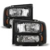 Monaco Dynasty Black Headlight Assembly Pair (Left & Right)