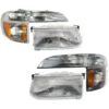 Airstream Land Yacht (39ft) Replacement Headlights & Signal Lamps 4 Piece Set (Left & Right)