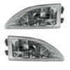 Tiffin Allegro Bus (Diesel) Clear Chrome Headlight Assembly Pair (Left & Right)