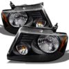 Beaver Motor Coach Marquis Black Headlights Unit Pair (Left & Right)