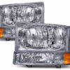 Tiffin Zephyr Diamond Clear Headlights & Signal Lamps 4 Piece Set (Left & Right)