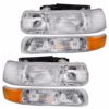 Winnebago Chalet (Class A) Replacement Headlights & Turn Signal Lamps Assembly Pair (Left & Right)