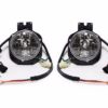 Safari Cheetah Diamond Clear Crystal Outer Headlight Assembly Pair (Left & Right)