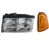 Fleetwood Bounder (GAS) Replacement Left (Driver) Headlight & Corner Turn Signal Lamp 2 Piece Set