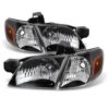 Fleetwood Fiesta Black Headlight Assembly & Turn Signal Corner Light 4 Piece Set (Left & Right)