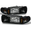 Georgie Boy Landau Clear Black Headlights & Turn Signal Lights 4 Piece Set (Left & Right)