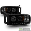 Four Winds Windsport Black Projector LED Headlights Assembly Pair (Left & Right)