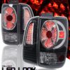 Monaco Executive LED Look Black Taillights 4 Piece Set Units (Left & Right)