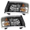 Newmar Canyon Star Black Headlights Assembly Pair (Left & Right)